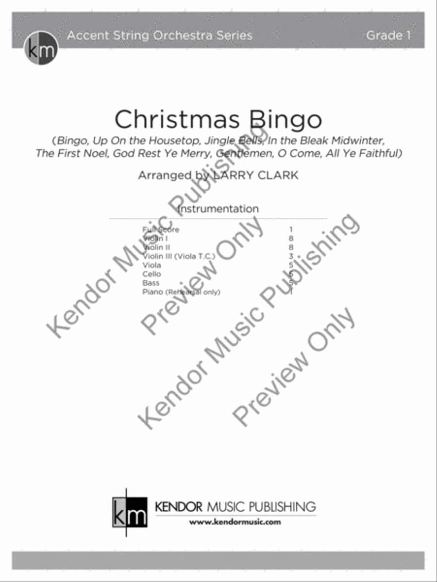 Christmas Bingo Christmas Bingo String Orchestra scores gallery preview page 2