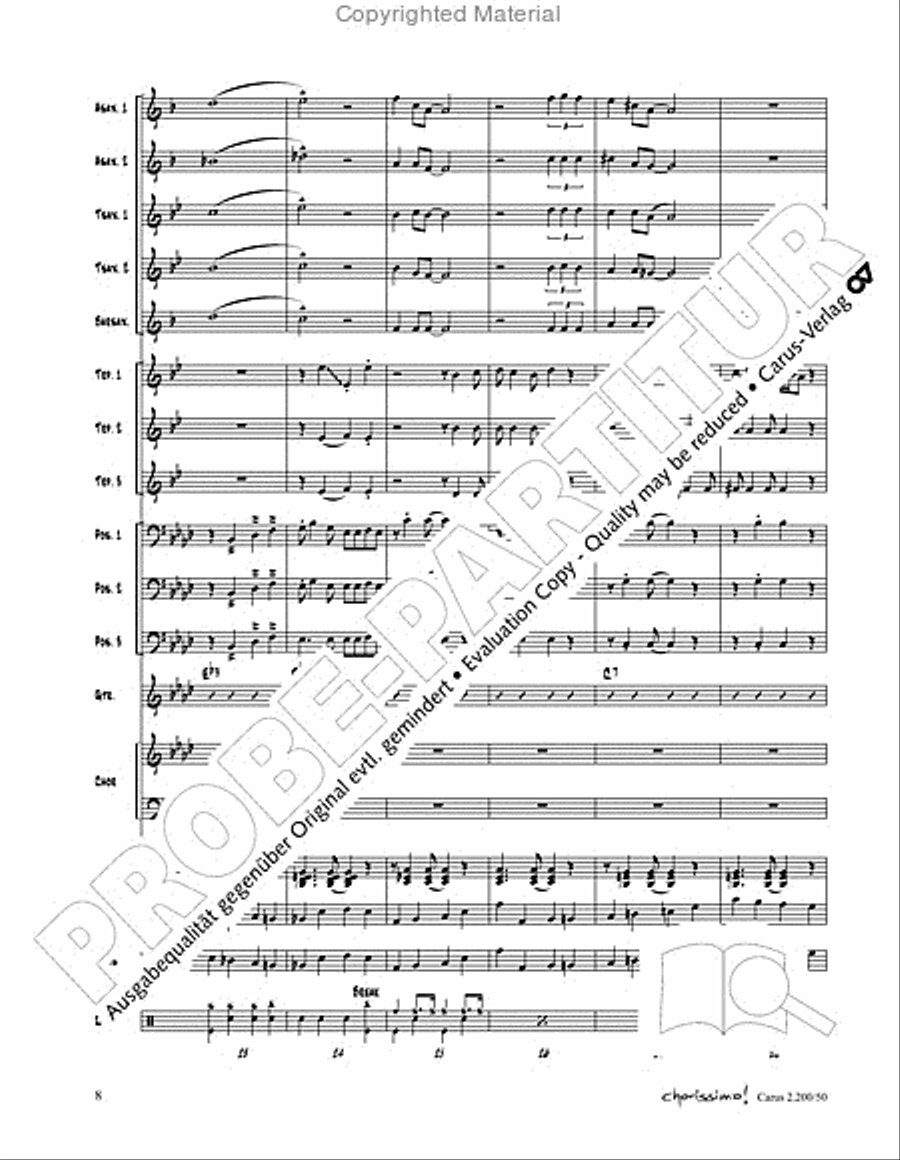 Chorissimo. Instrumentale Begleitarrangements fur Small Bigband, Vol. 3 Big Band scores gallery preview page 6