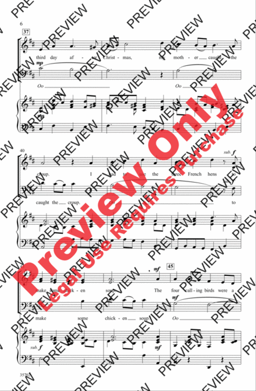 The Twelve Days After Christmas 3-Part scores gallery preview page 6