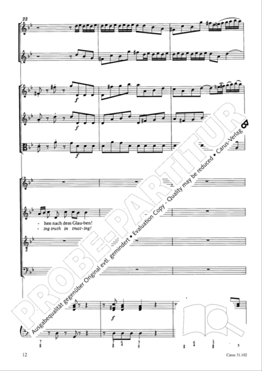 Lord God, your eyes are seeing truth in trusting (Herr, deine Augen sehen nach dem Glauben) ATB scores gallery preview page 13