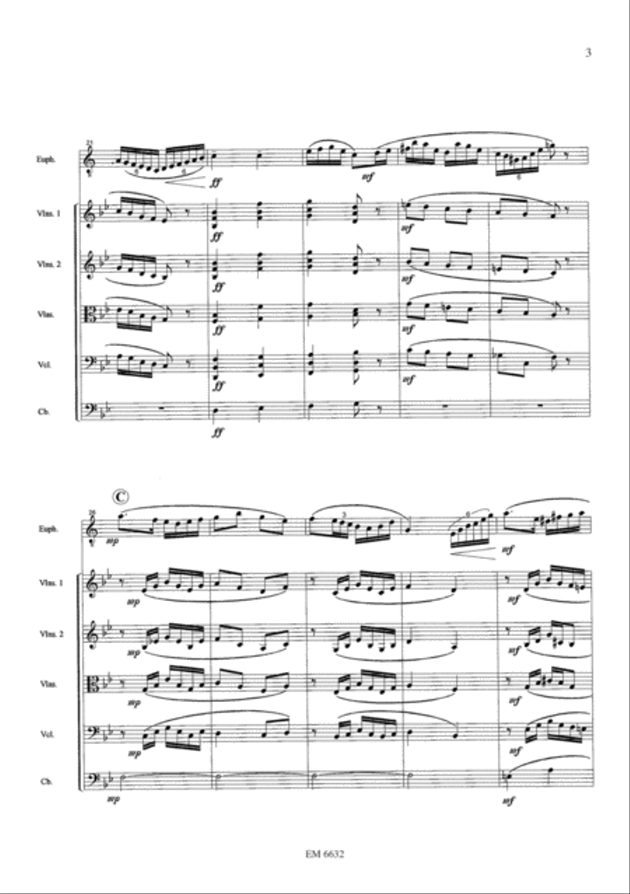 Promenade for Solo Euphonium and String Orchestra String Orchestra scores gallery preview page 4