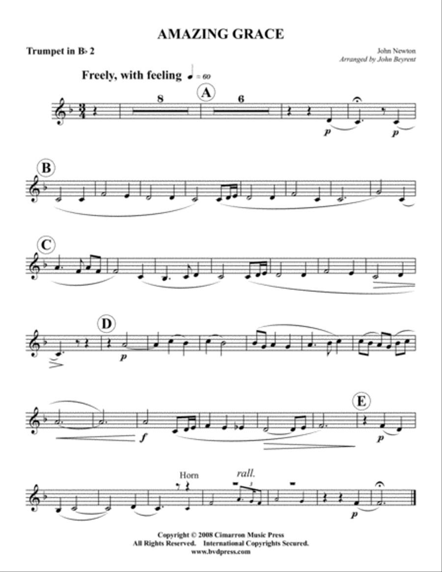 Amazing Grace Amazing Grace Brass Quintet scores gallery preview page 4