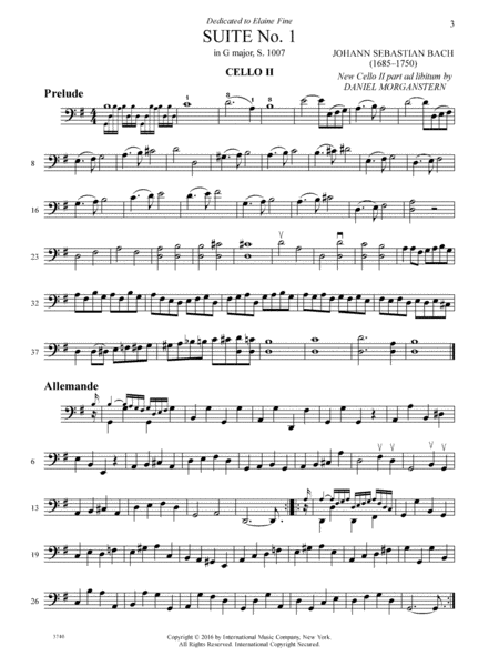 Cello Suites Nos. 1-3, S. 1007-1009, Cello Ii Part (Accompaniment Ad Libitum)