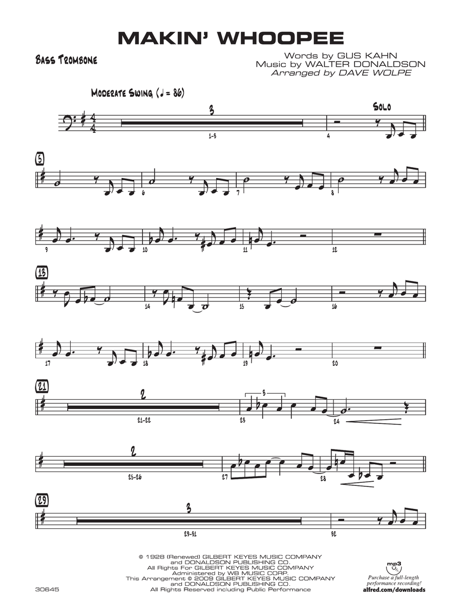 Makin' Whoopee: Bass Trombone