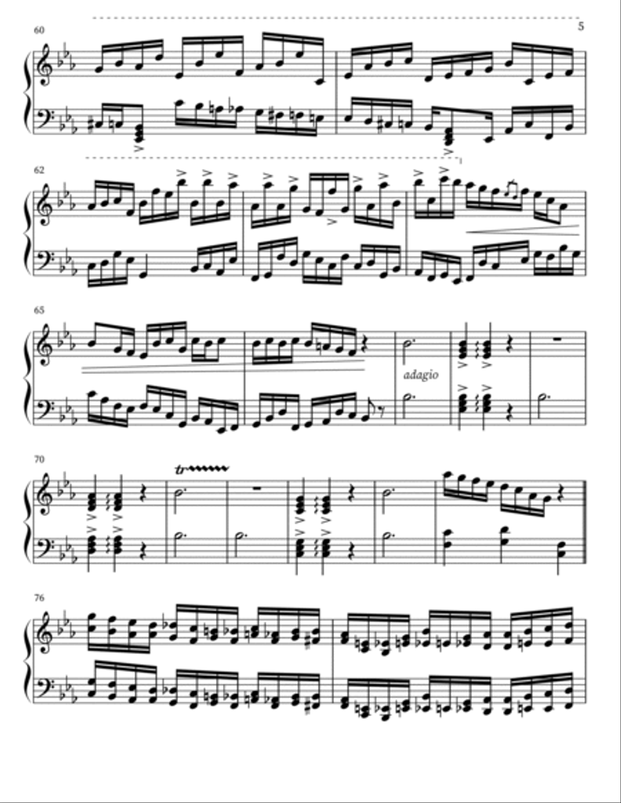 Ballade No. 2 in E flat major Piano Solo scores gallery preview page 5