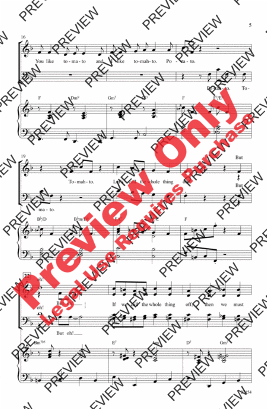 Let's Call the Whole Thing Off 4-Part scores gallery preview page 4