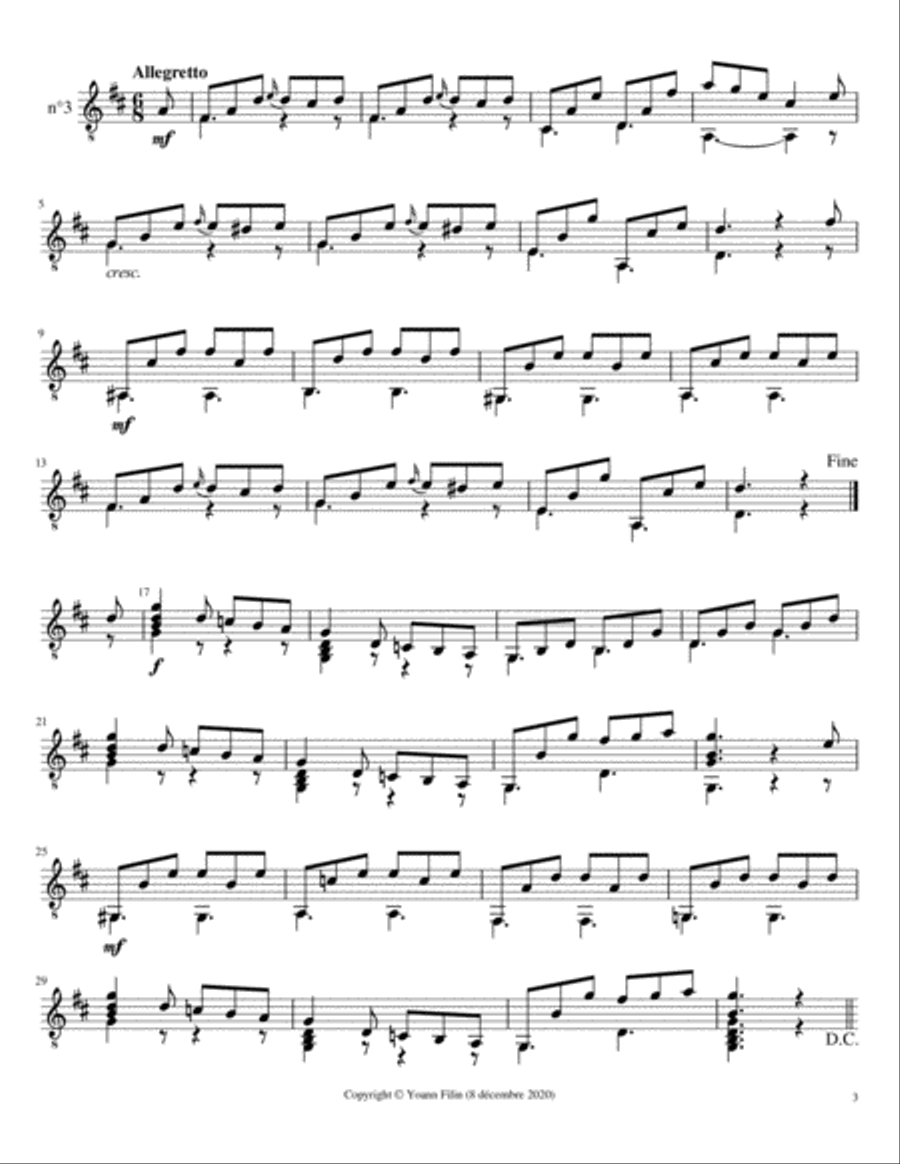 Carulli, Ferdinando - 24 Petites Bagatelles pour la guitare Op.130 (1 à 12) Acoustic Guitar scores gallery preview page 4