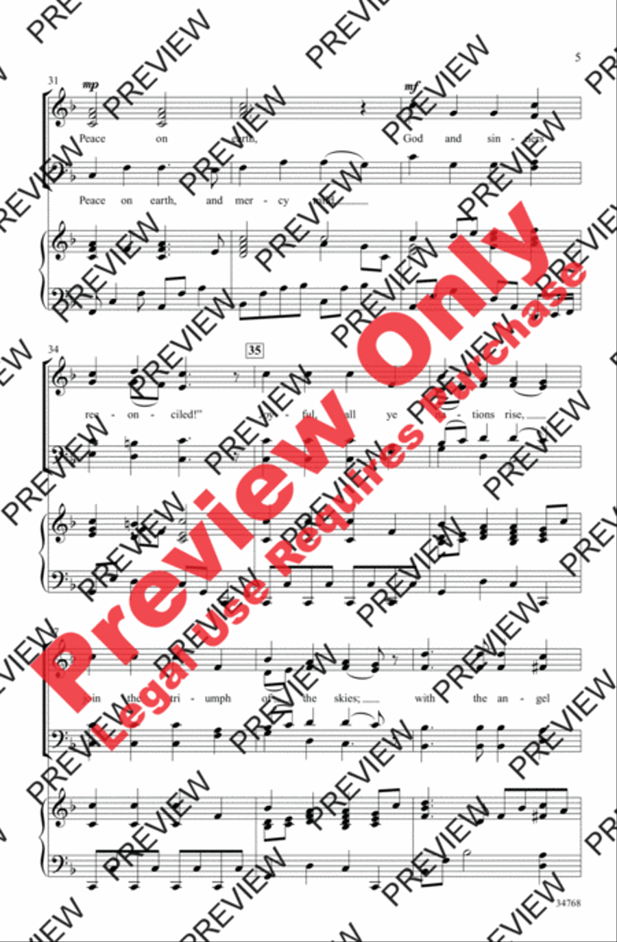 Angels' Gloria Angels' Gloria 4-Part scores gallery preview page 5