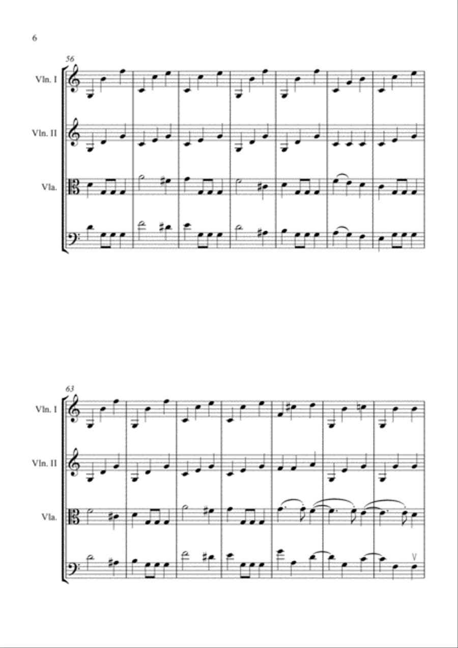 Chopin: Grande Valse Brilliante for String Quartet - Score and Parts String Quartet scores gallery preview page 6