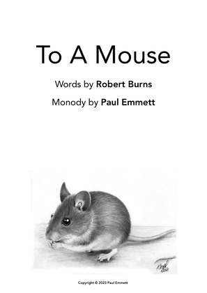 To A Mouse