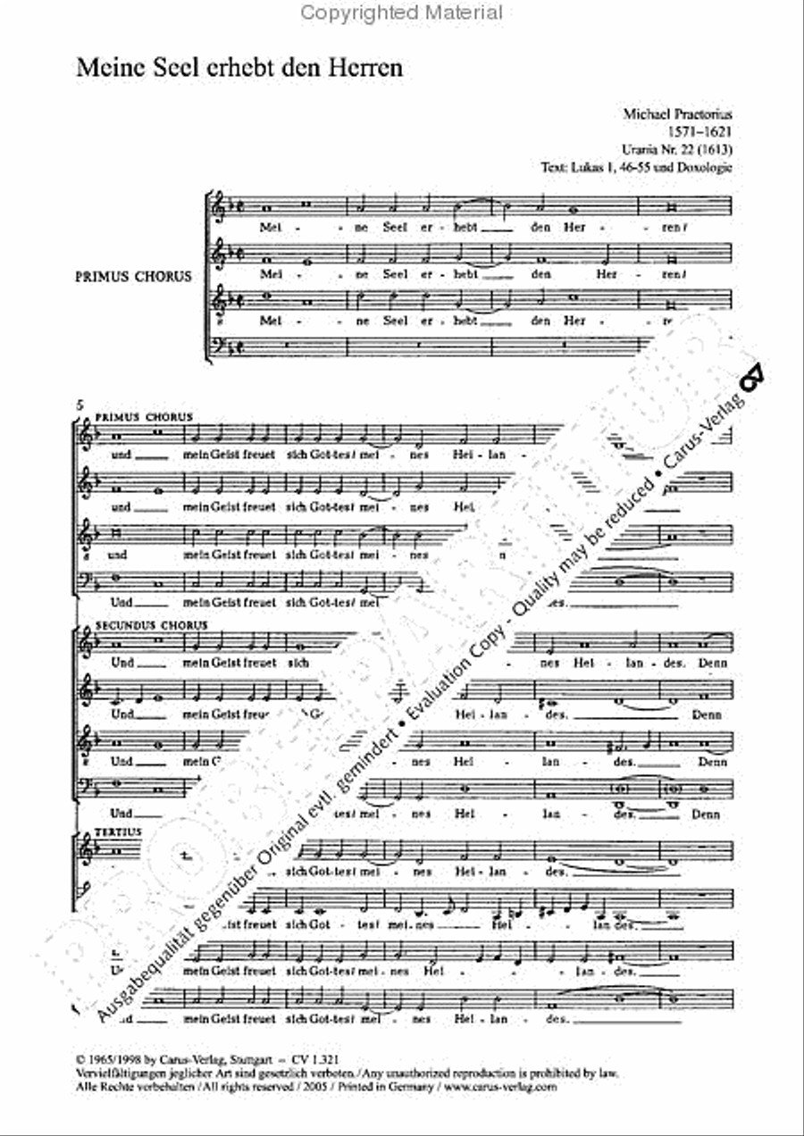 All my spirit exalts my Saviour (Meine Seele erhebt den Herren) 4-Part scores gallery preview page 2