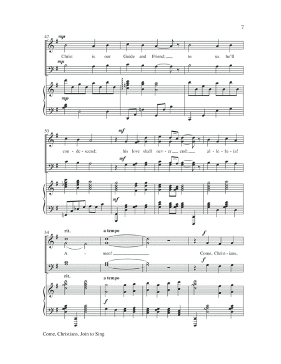 Come, Christians, Join to Sing 4-Part scores gallery preview page 8