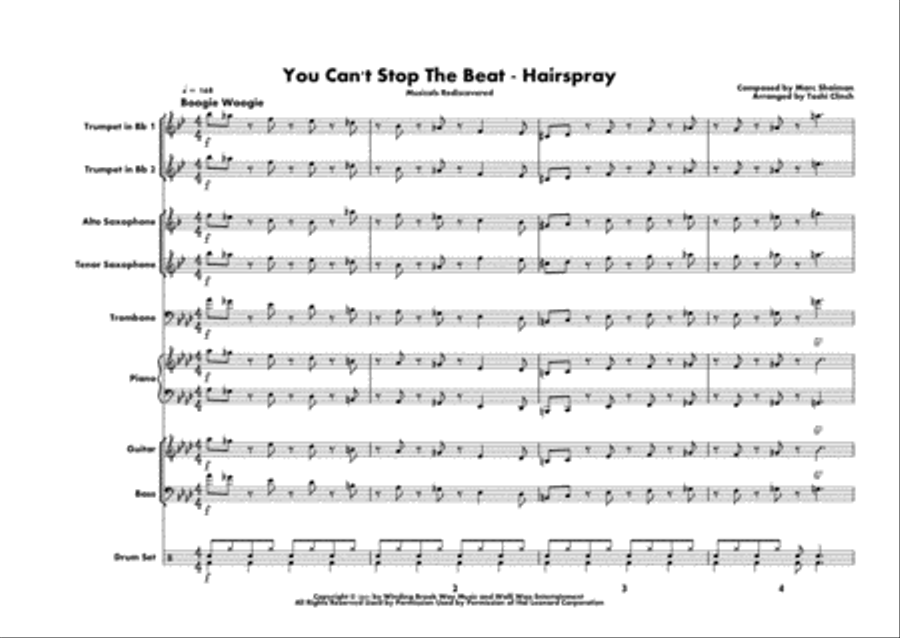 You Can't Stop The Beat Small Ensemble scores gallery preview page 1