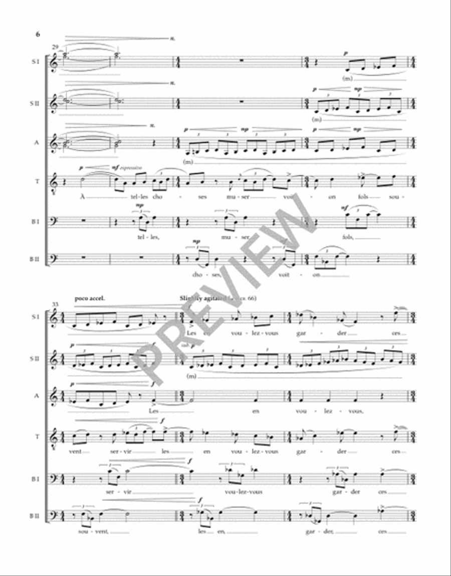 Trois Chansons Trois Chansons Divisi scores gallery preview page 7