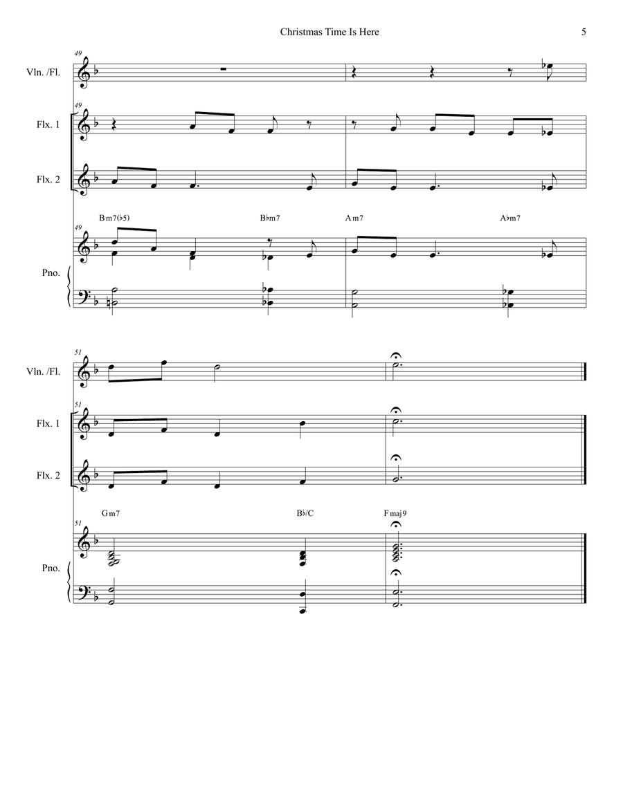 Christmas Time Is Here Large Ensemble scores gallery preview page 5