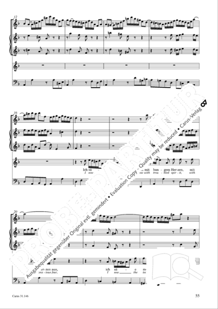 Through bitter tribulation we enter into God's kingdom (Wir mussen durch viel Trubsal in das Reich Gottes eingehen) 4-Part scores gallery preview page 56