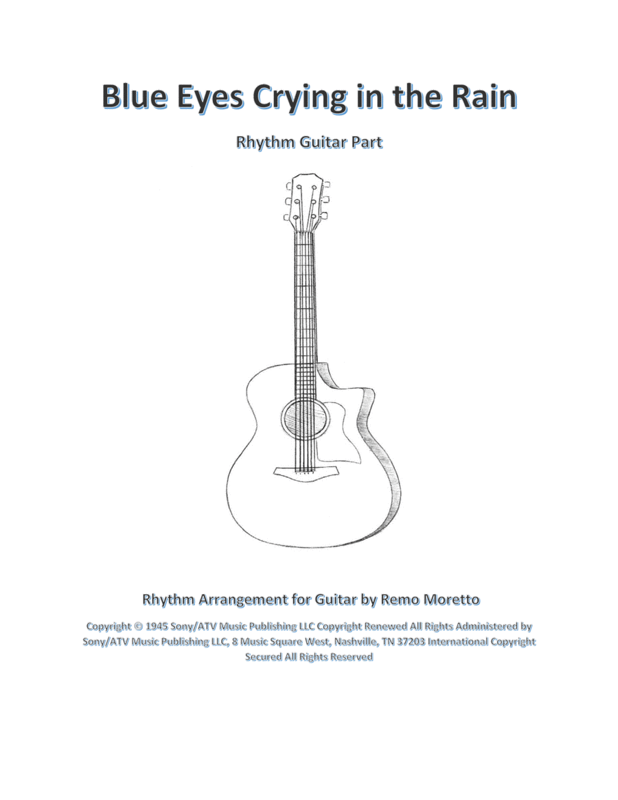 Blue Eyes Crying In The Rain Guitar Tablature scores gallery preview page 1