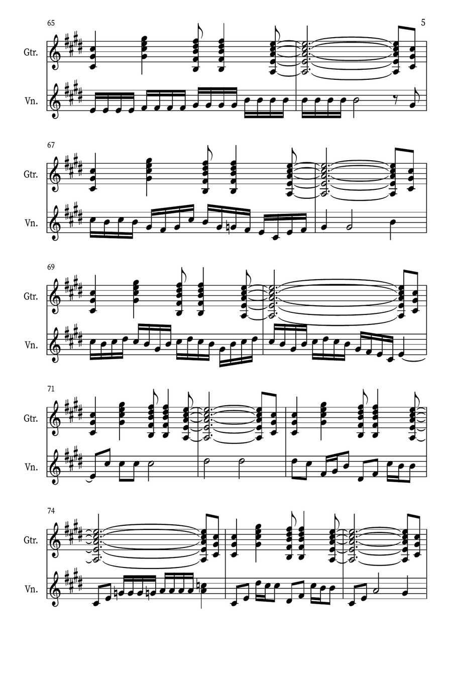 All Along The Watchtower String Duet scores gallery preview page 5