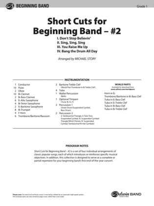 Short Cuts for Beginning Band -- #2: Score