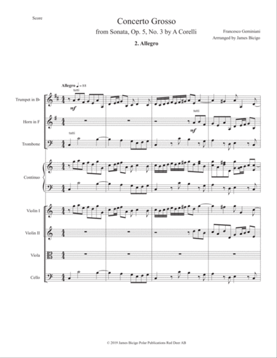 Concerto Grosso No. 3 School and Community scores gallery preview page 5