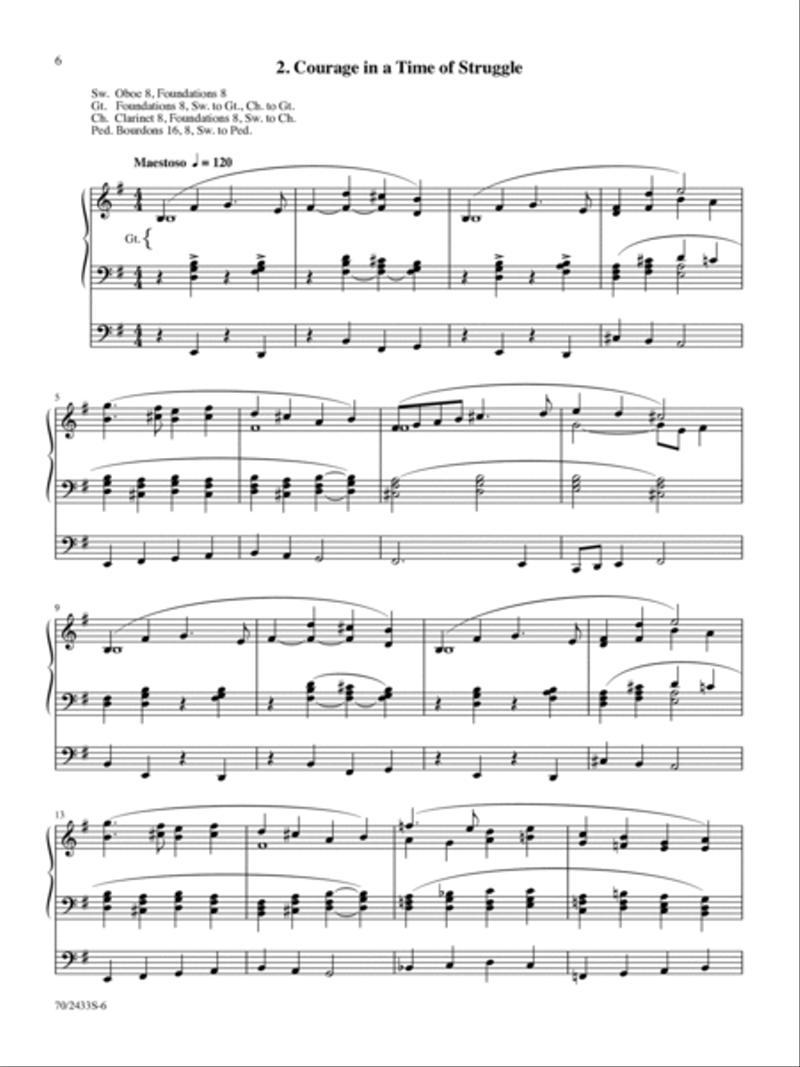 Courage in a Time of Struggle Organ scores gallery preview page 6