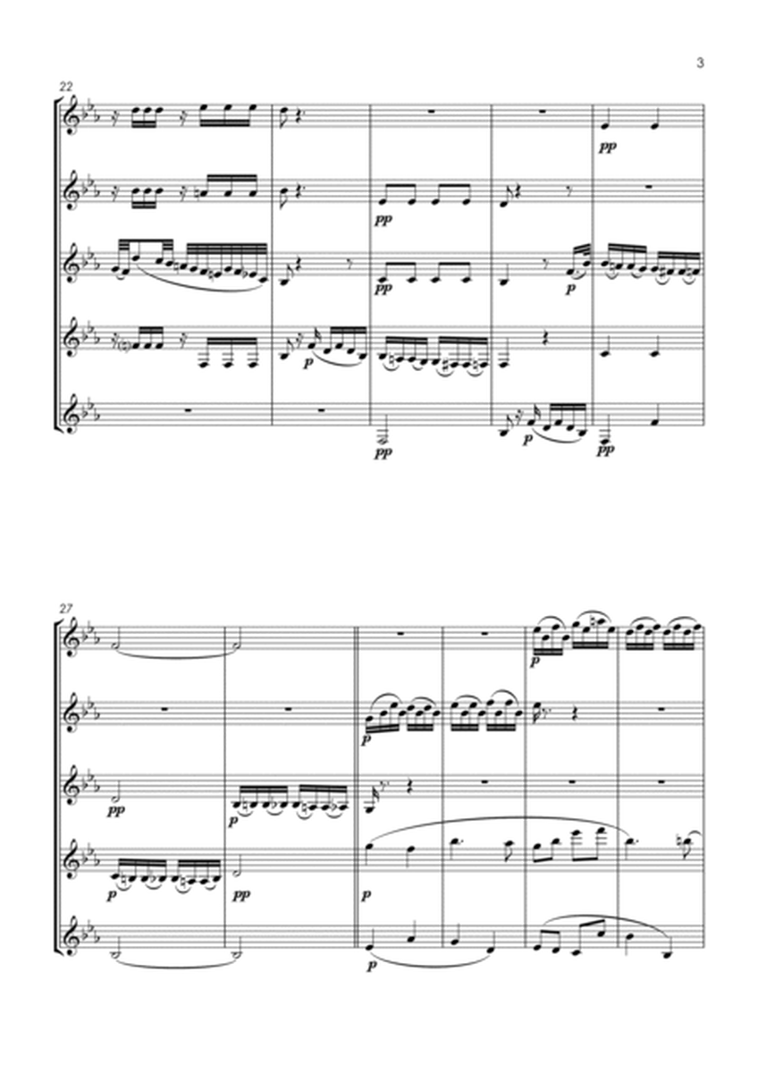 Sonata No.8 "Pathetique", 2nd movement (Beethoven) - clarinet quintet image number null