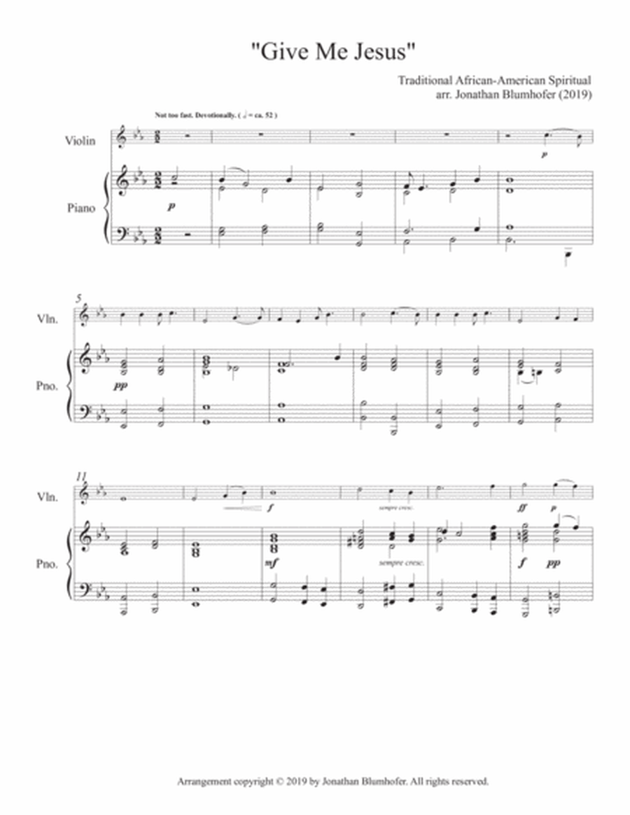 Five Hymn Arrangements for Lent and Holy Week