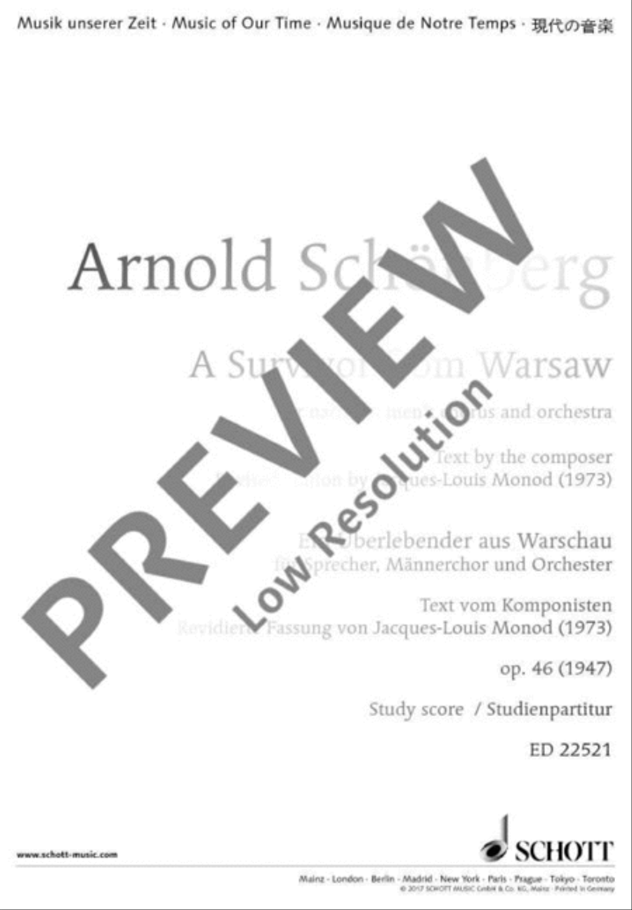 A Survivor from Warsaw Men's Choir scores gallery preview page 2