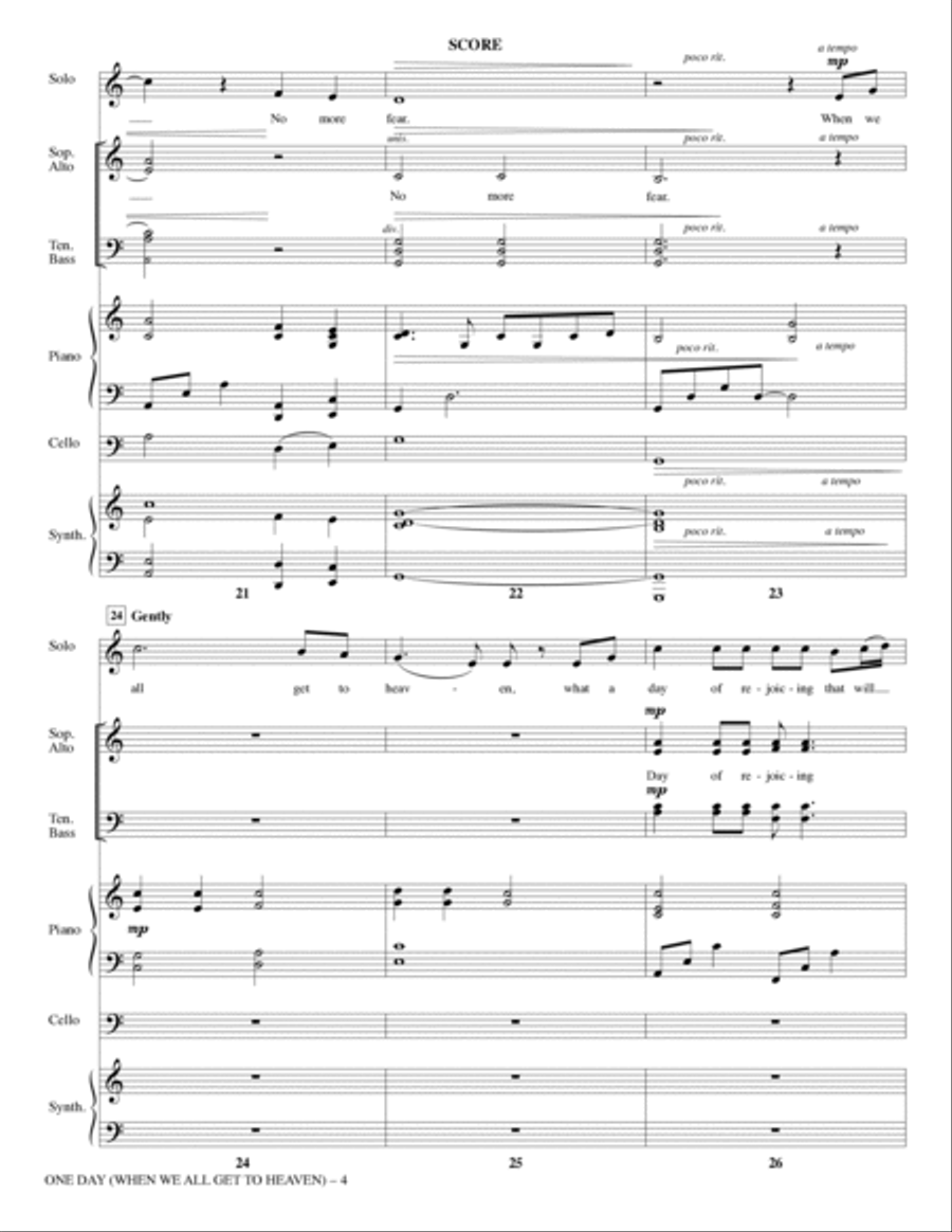 One Day (When We All Get to Heaven) (Arr. Heather Sorenson) - Full Score Choir scores gallery preview page 4
