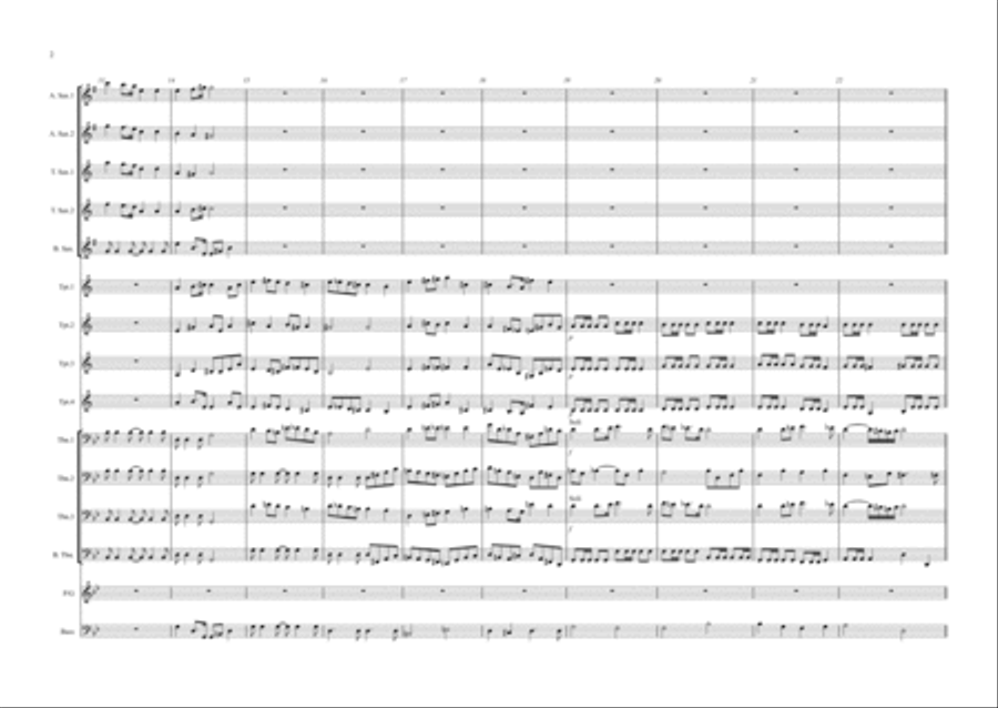 Bridal Chorus (from Lohengrin) for Big Band Saxophone scores gallery preview page 2