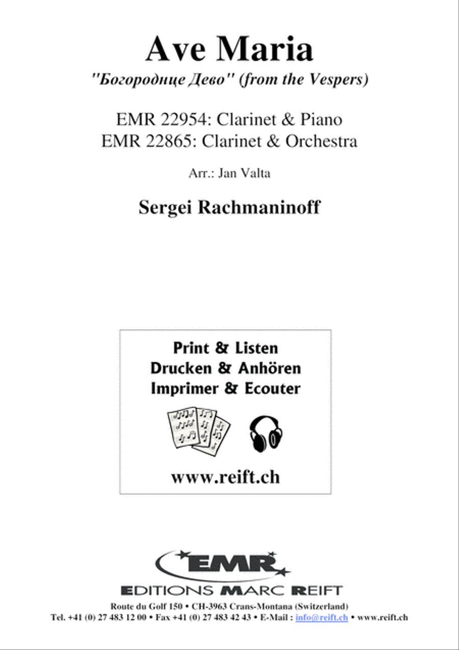 Ave Maria Ave Maria Clarinet Solo scores gallery preview page 2
