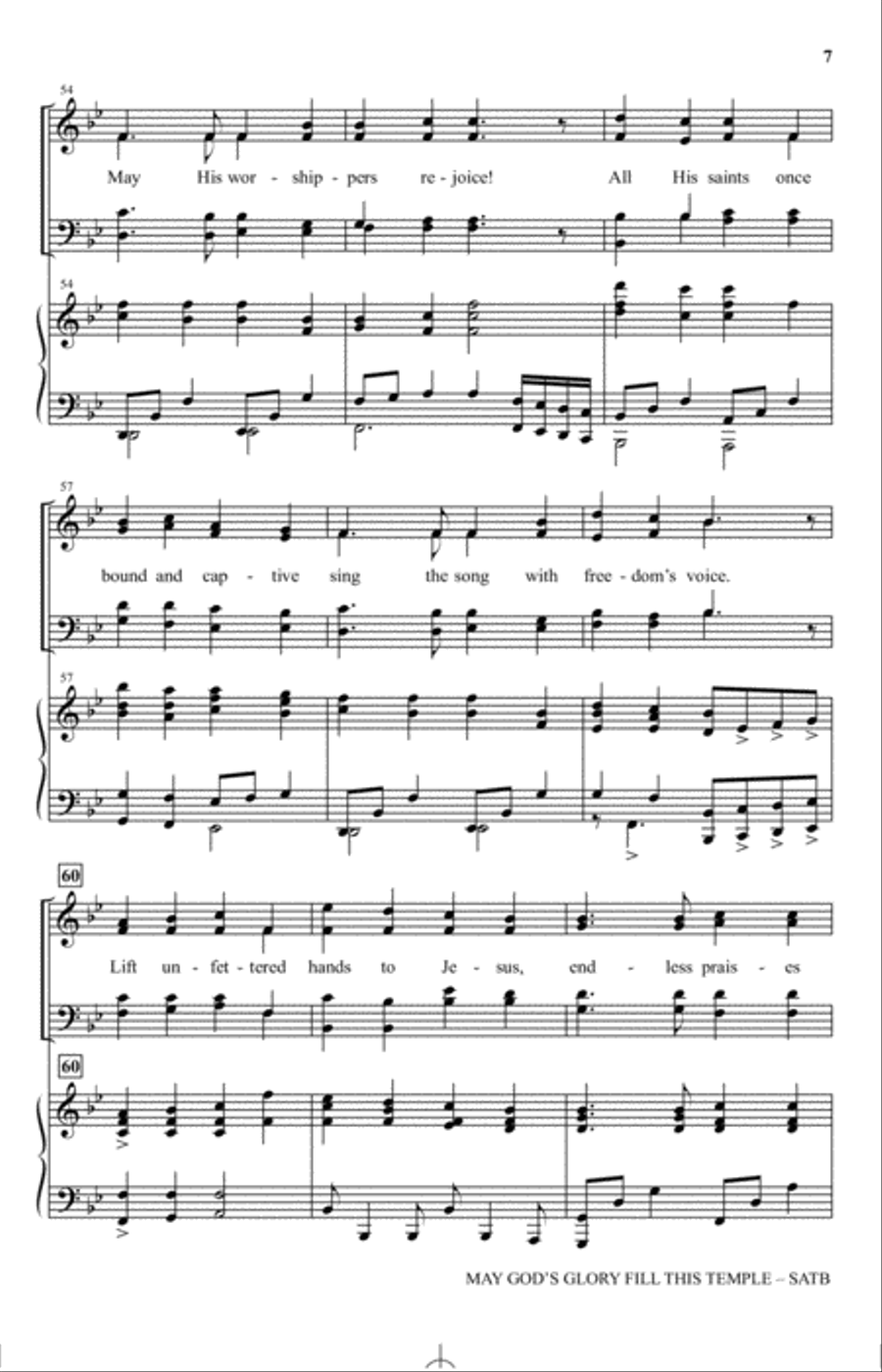 May God's Glory Fill This Temple 4-Part scores gallery preview page 6