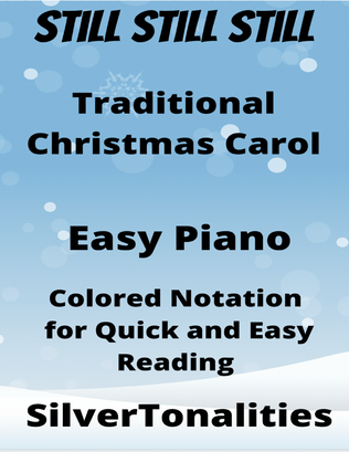 Still Still Still Easy Piano Sheet Music with Colored Notation