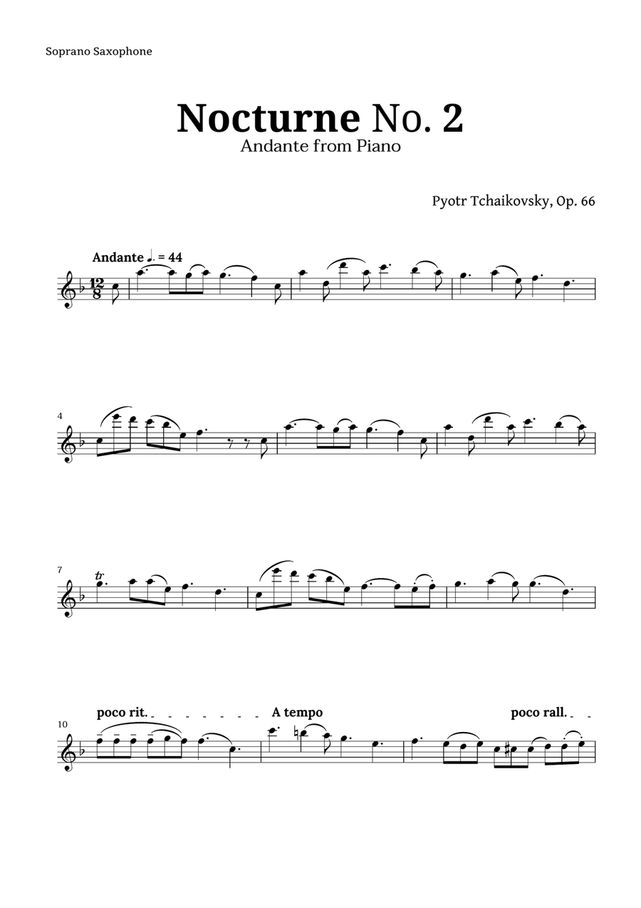 Nocturne by Chopin for Sax Quartet Saxophone Quartet scores gallery preview page 3