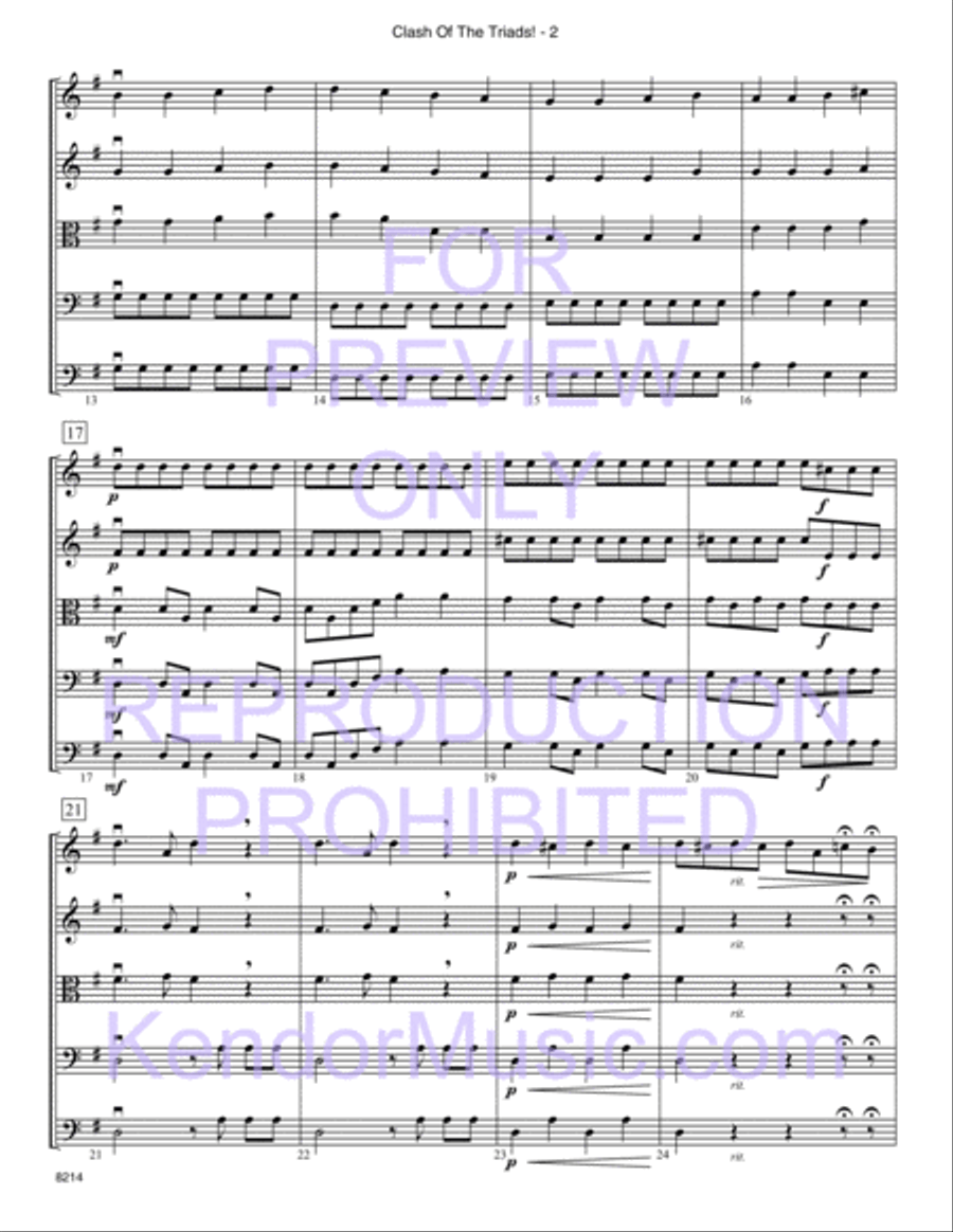 Clash Of The Triads! String Orchestra scores gallery preview page 3
