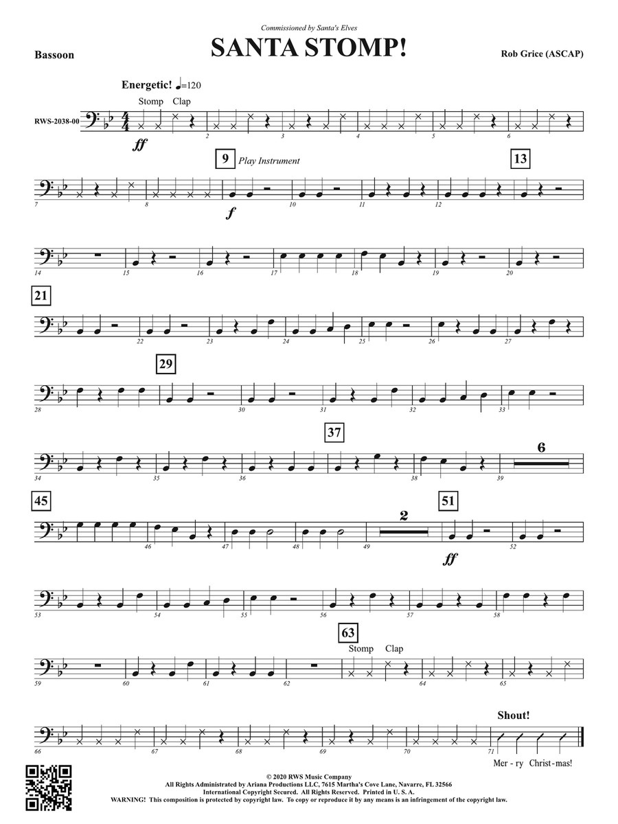 Santa Stomp!: Bassoon Bassoon scores gallery preview page 1