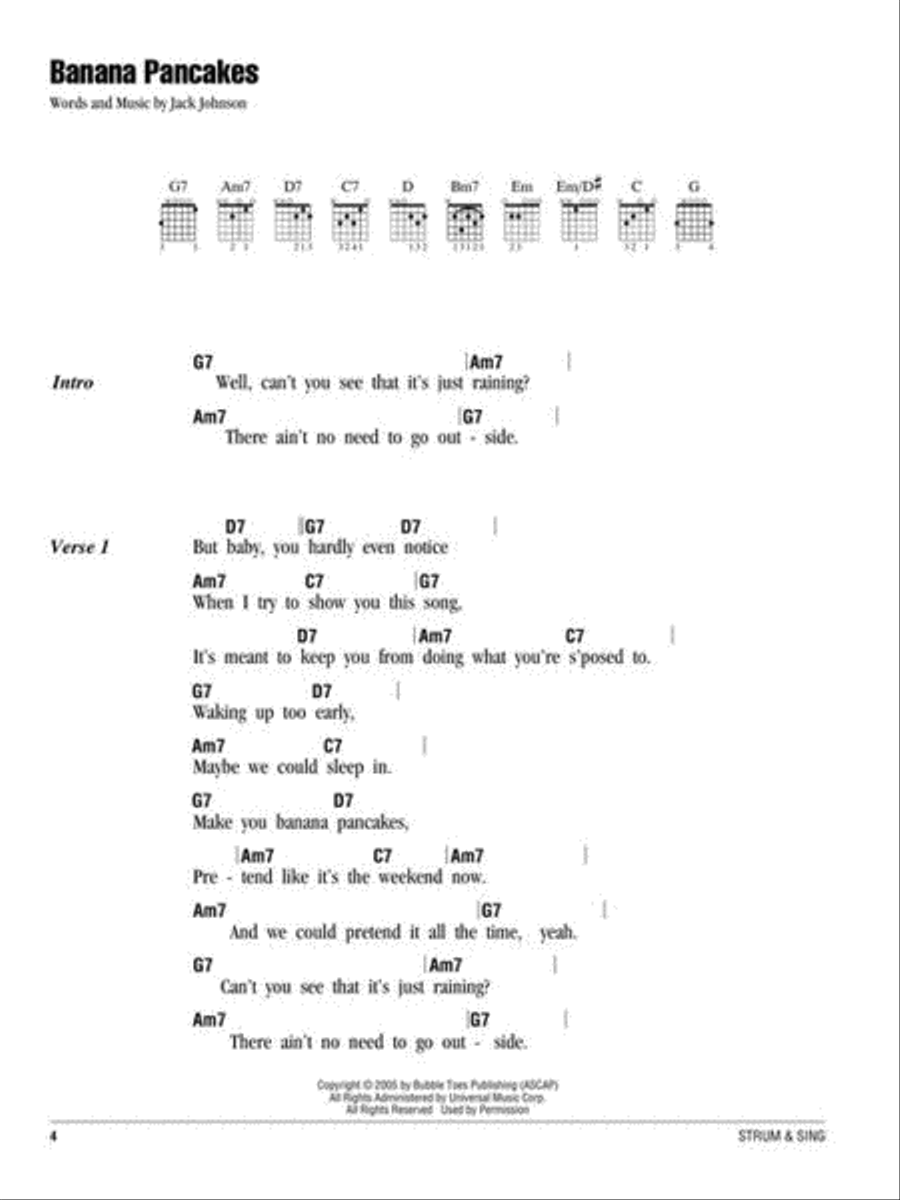 Jack Johnson – Strum & Sing Electric Guitar scores gallery preview page 5