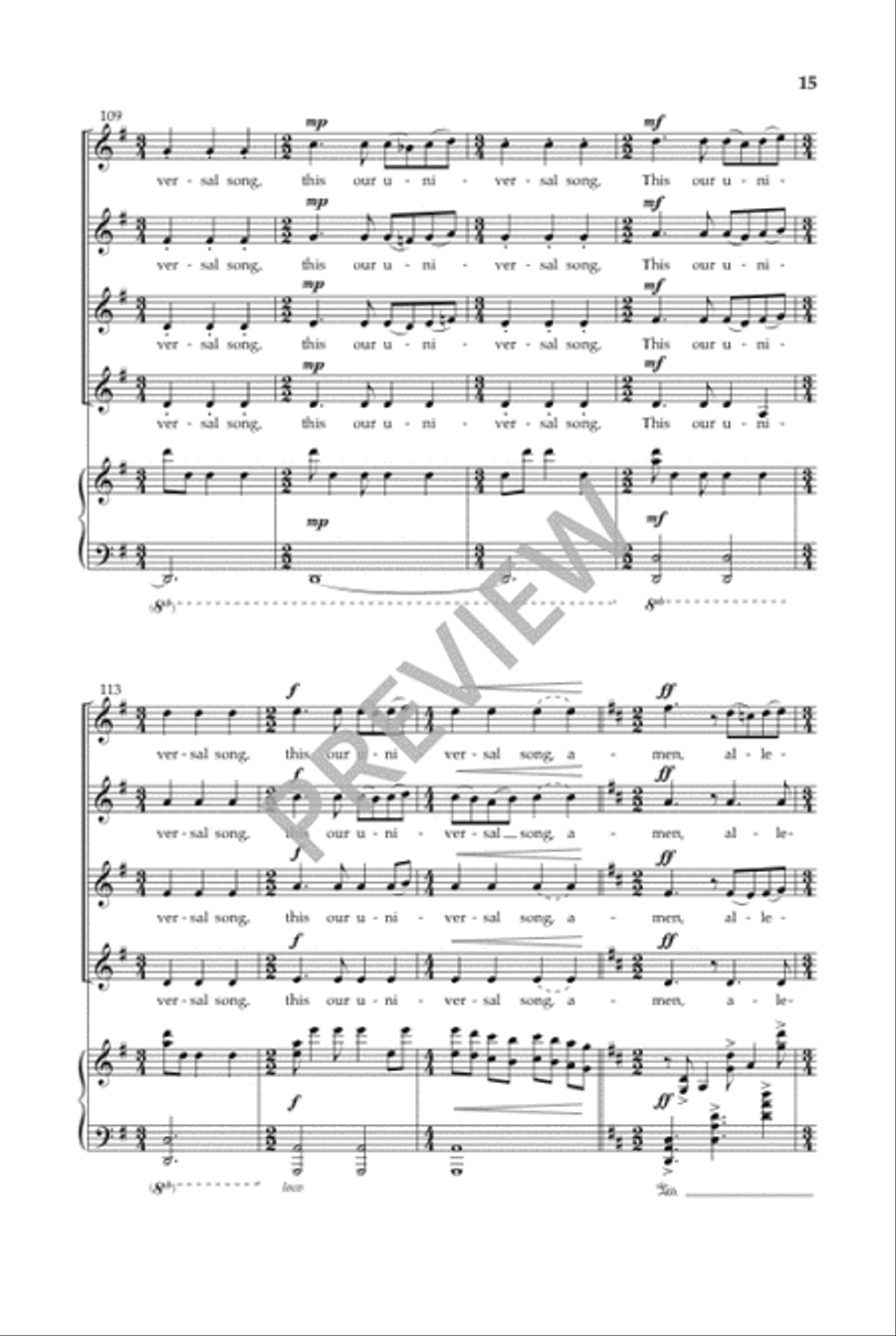 Universal Song Universal Song SSAA scores gallery preview page 16