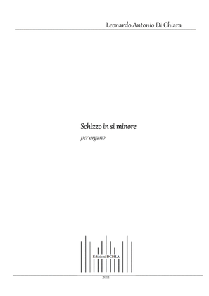 Book cover for Schizzo in si minore per organo