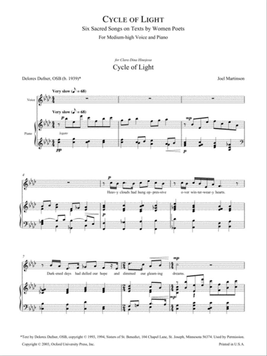 Cycle of light High Voice scores gallery preview page 8
