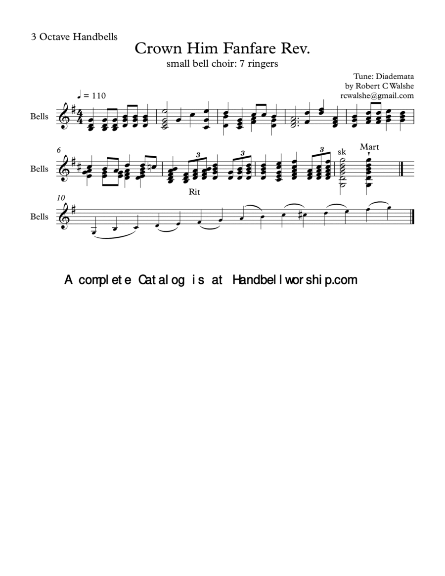 Handbell Fanfare for Service Prelude (2 octaves) image number null