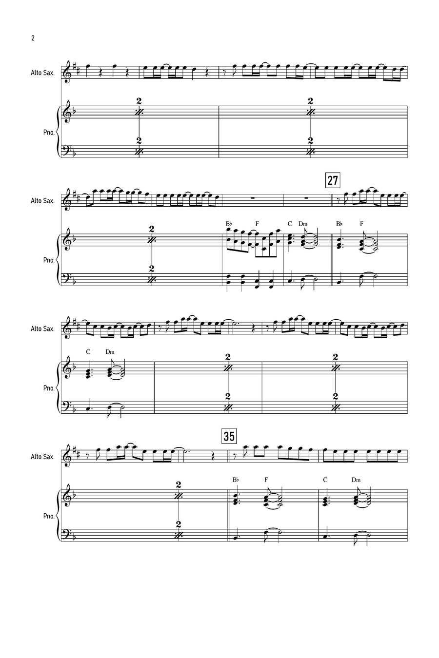 Anti-hero Anti-hero Alto Saxophone scores gallery preview page 2