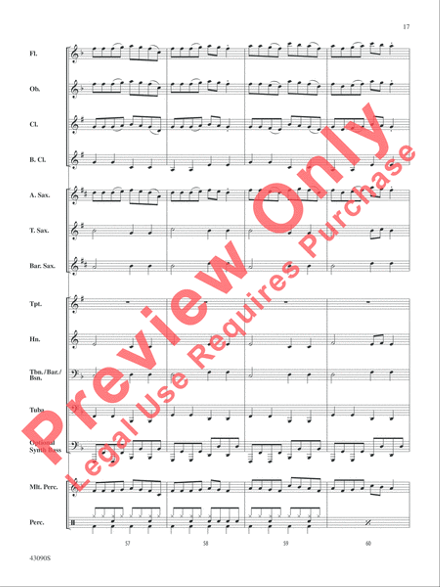 Everything Is Awesome (Awesome Remixxx!!!) (from The Lego Movie) Concert Band scores gallery preview page 17