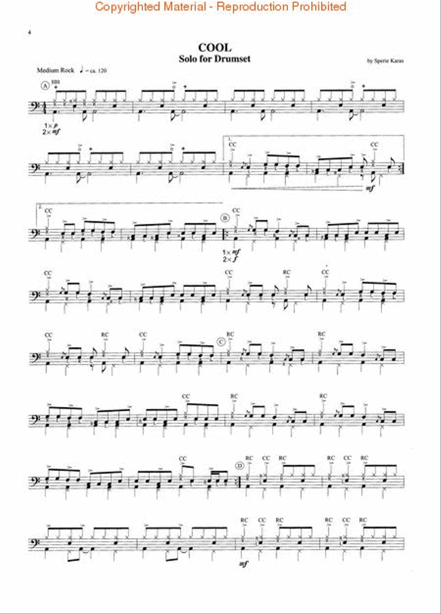 Rock Drumset Solos Drum Set scores gallery preview page 2