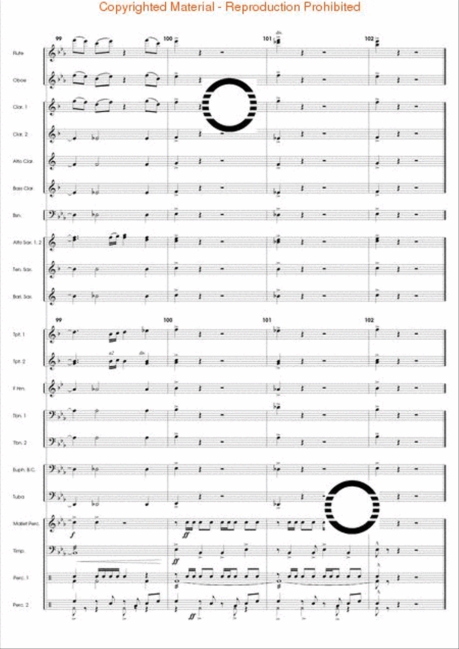 Fire Dance Concert Band scores gallery preview page 22