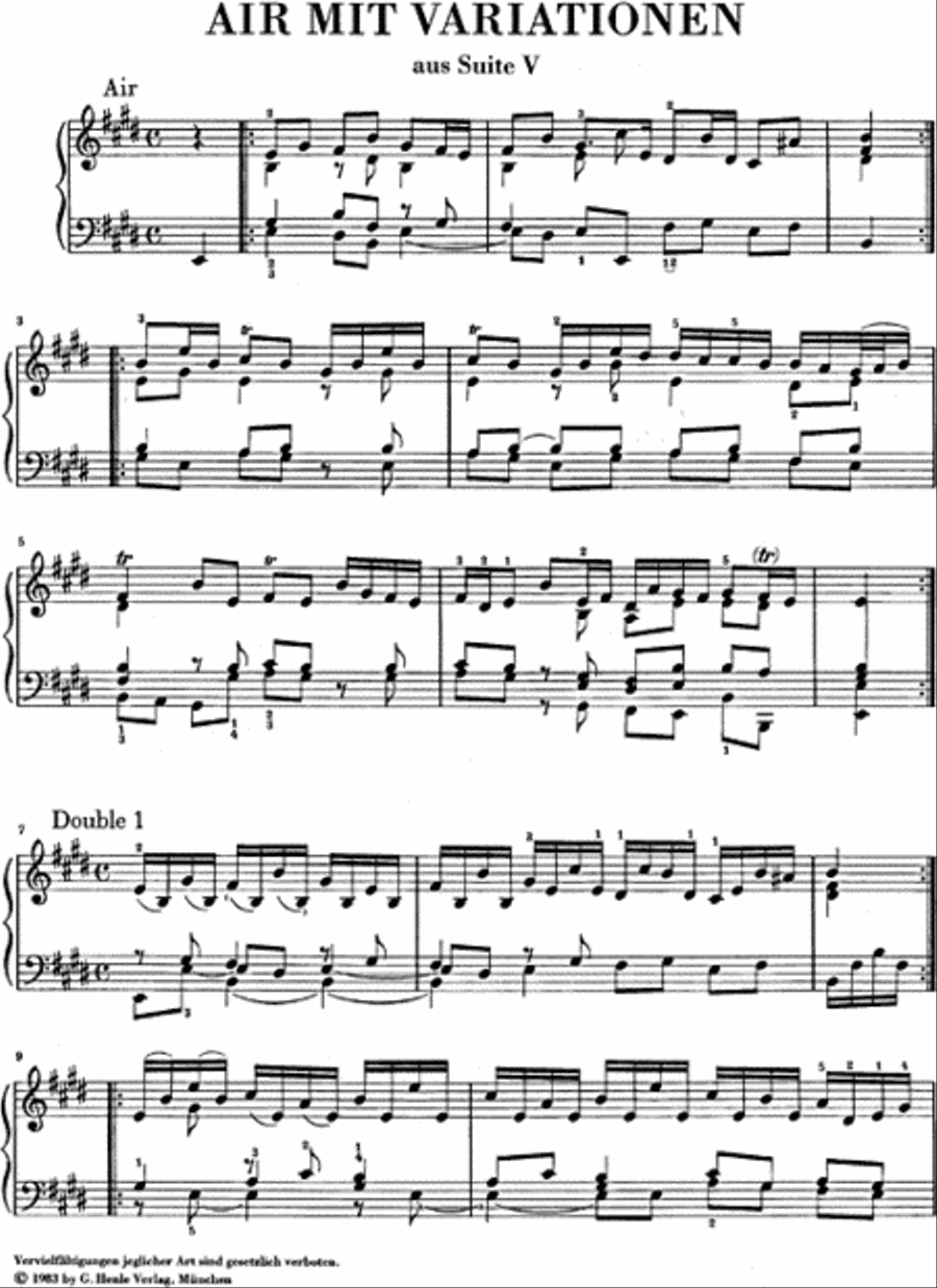 Air with Variations (The Harmonious Blacksmith) Piano Solo scores gallery preview page 2