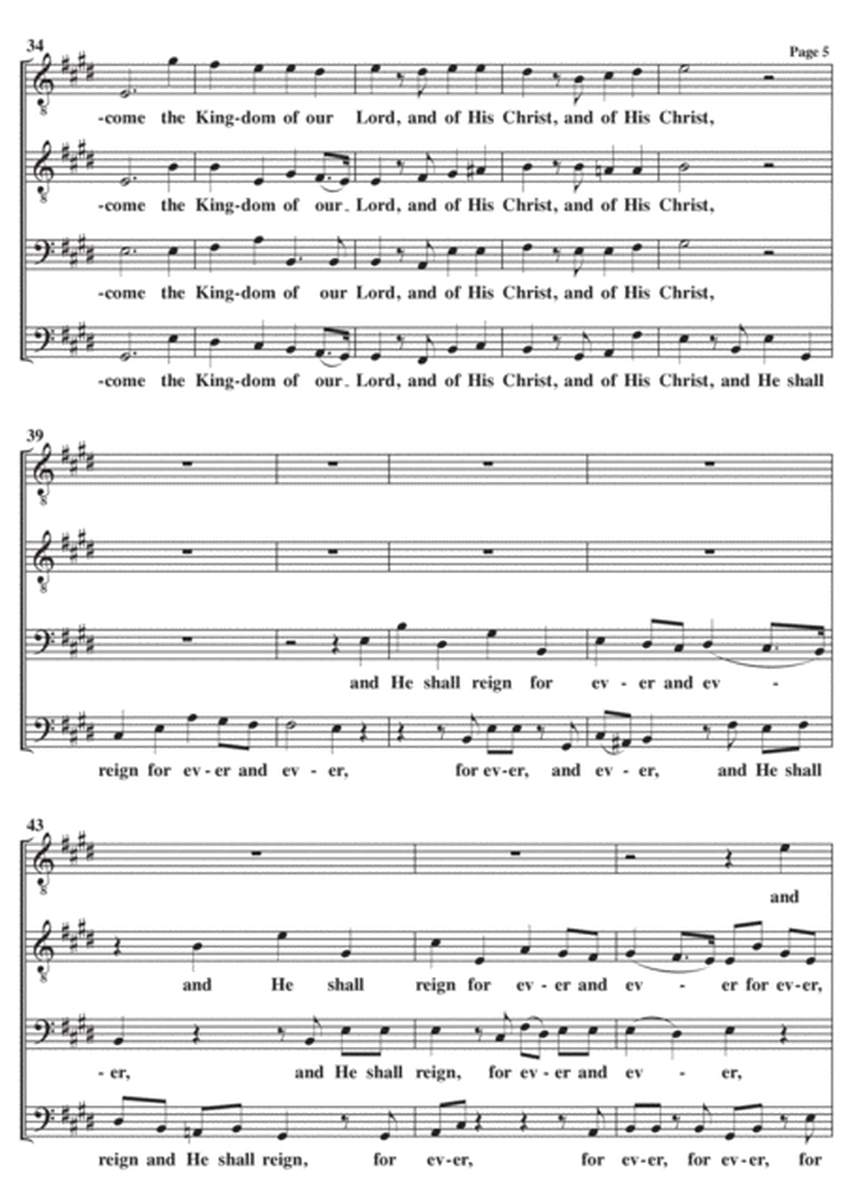 Hallelujah (G F Handel) A Cappella in E major TTBB image number null