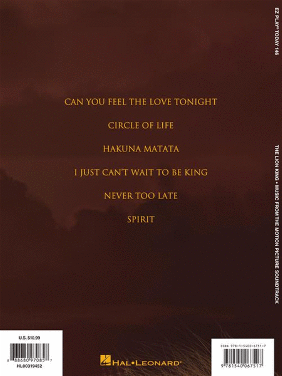 The Lion King (2019) The Lion King (2019) Electronic Keyboard scores gallery preview page 7