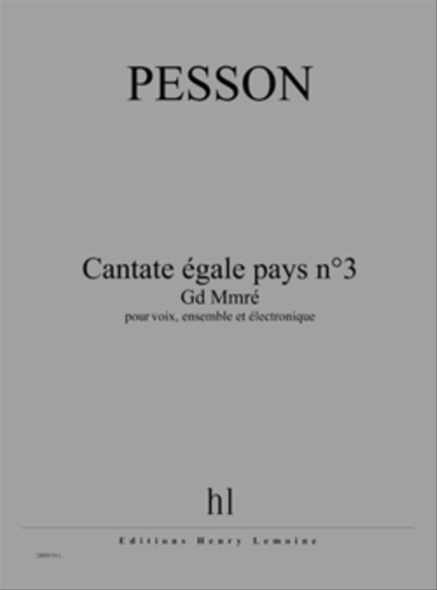 Cantate egale pays No. 3 - Gd Mmre