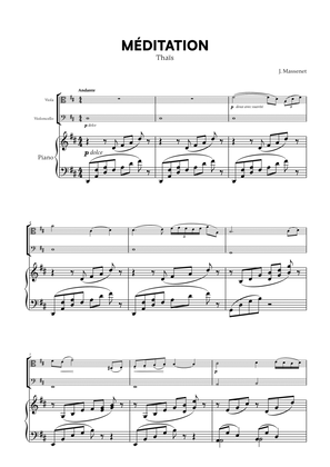 Jules Massenet - Thaïs Meditation (for Viola, Cello and Piano)